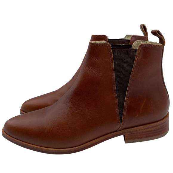 Nisolo Shoes - Nisolo Boot Everyday Chelsea All Leather Brandy Brown Ankle Pull On Size 8